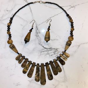 Custom Wood Necklace Set